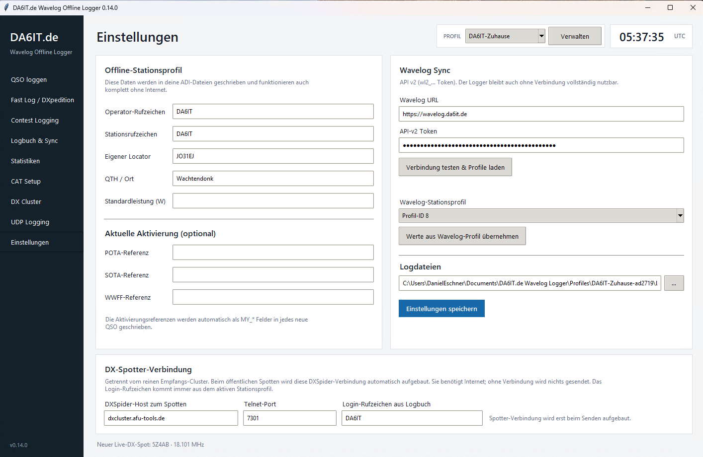 Wavelog in wenigen Schritten anbinden